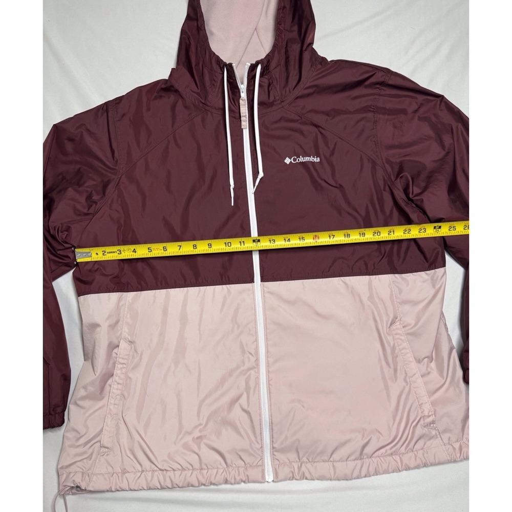 Columbia Center Ridge Lined Windbreaker Hooded Womens‎ Size 2X *read* - Picture 7 of 7